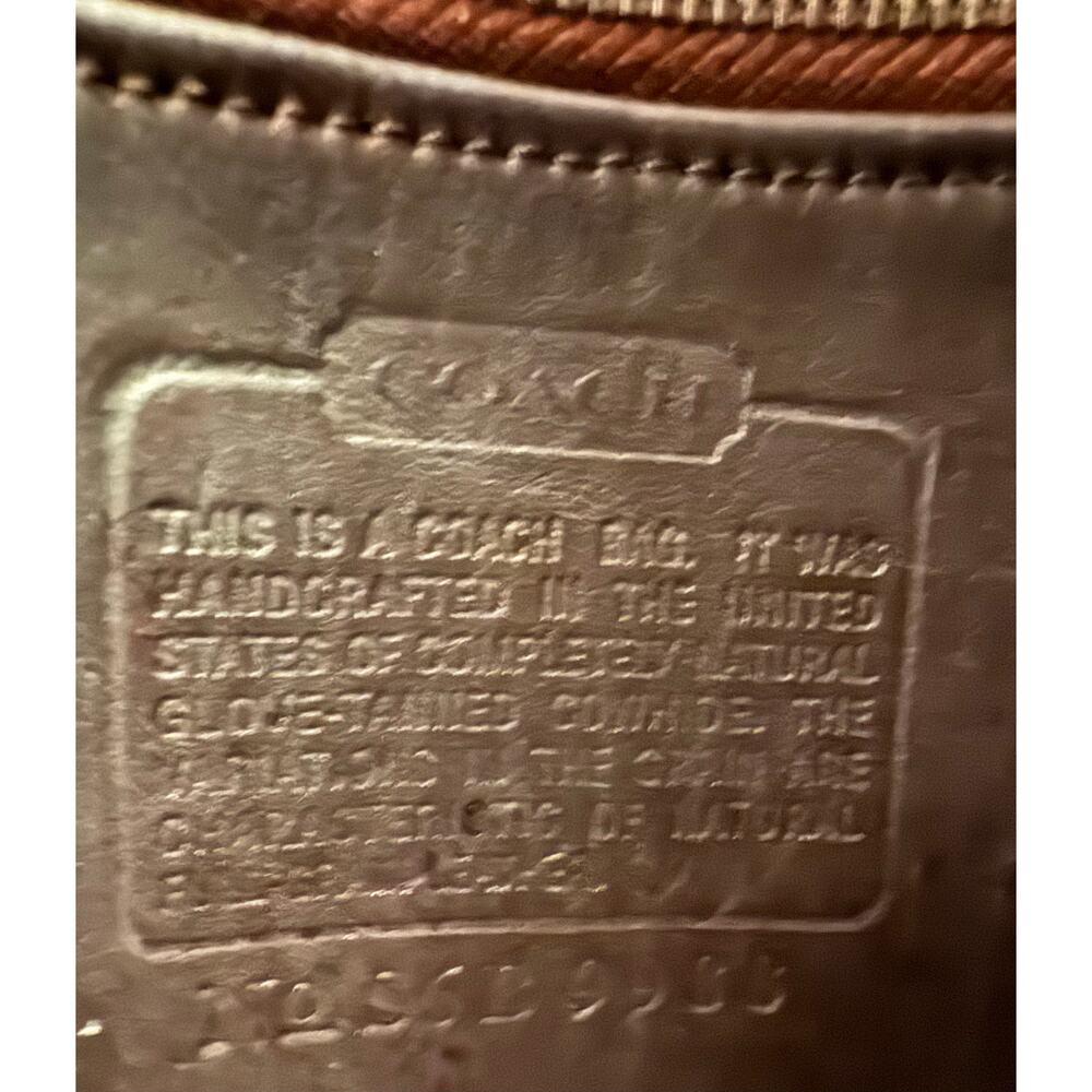Vintage Coach 9988 Dark Mahogany Crescent Saddle Crossbody Made in / USA - Picture 5 of 14